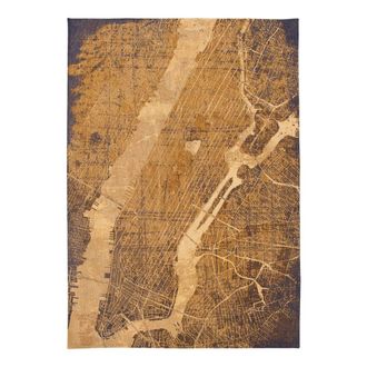 Louis De Poortere Alfombra de poli&eacute;ster oro, 140x200 cm