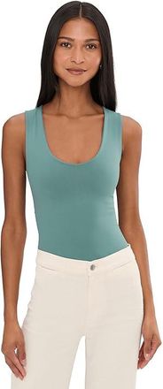 Free People Clean Lines Muscle Cami Womens Clothing Mineral Blue : L-XL (US Womens 14-16), Nylon/Spandex