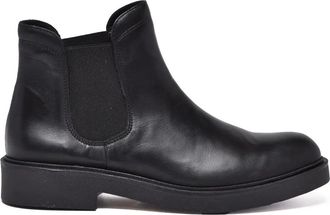 Gianluca Giordano Black Leather Rubber Ankle Boots