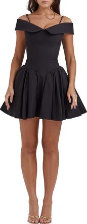 House of CB Elida Off the Shoulder Minidress in Black at Nordstrom, Size X-Small D