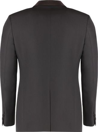 Fendi Mens Blazer Crepe Wool, Coffee Polyester Suit & Dinner Jackets