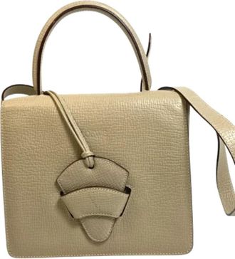 Loewe Tweedehands leren handtassen - Dames - Vintage Handtas - Beige - ONE Size - Leer - Vintage