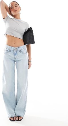 Levi's Jeans a vita molto bassa lavaggio candeggiato-Blu