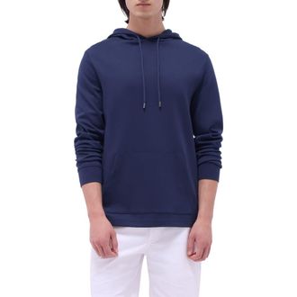 Bugatchi Slim Fit Hoodie in Navy at Nordstrom, Size X-Large