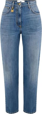 Elisabetta Franchi padlock balloon jeans - women - Cotton - 26 - Blue