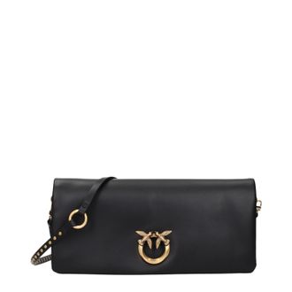 Pinko Pinko Clutch Click Damen Leder Schwarz