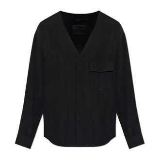 Giorgio Armani Casual Shirts, male, Black, Size: L Shirt With Pocket