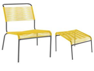Schubiger M&ouml;bel Spaghetti-Lounger + Hocker S&auml;ntis