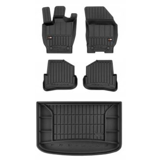 OEM Juego De Alfombrillas De Goma 3d Para El Suelo Y El Maletero Del Audi A1 8x Hatchback (2010-2018)