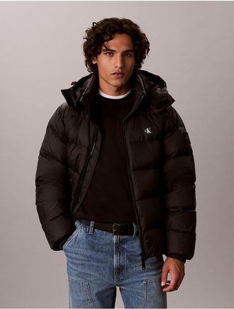 Calvin Klein Jeans Calvin Klein Mens Nylon Relaxed Puffer Jacket - Black - 2XL