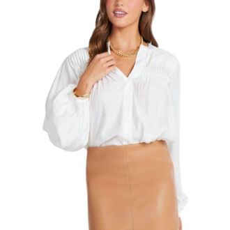Bishop + Young Pintuck Detail Blouse in White at Nordstrom, Size X-Small