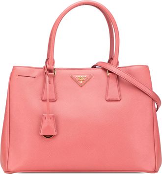 Prada Pre-owned Womens Galleria Top Handle Bag - Light Pink Leather - One Size