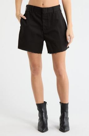 Re/Done Cut Off Cotton Shorts in Black at Nordstrom Rack, Size 24