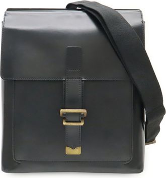 Louis Vuitton Black Leather Shoulder Bag (Pre-Owned)