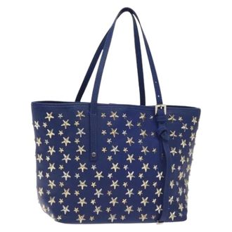 Jimmy Choo London Pre-owned Tote Bags, female, Blue, Size: ONE SIZE Pre-owned Leather Tote Bag
