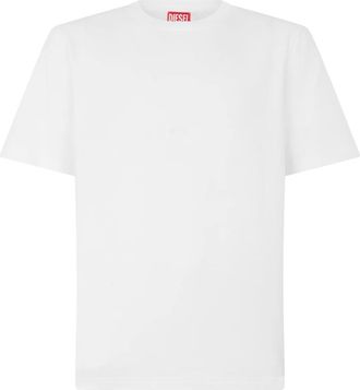 Diesel Tops, Heren, Wit, XL, Katoen, Klassiek T-shirt