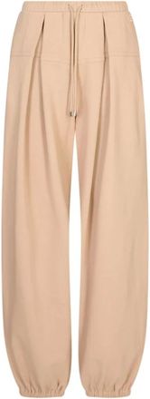 Sportmax Dames, Broeken, Bruin, Maat: M Katoen