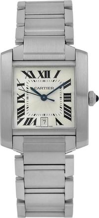 Cartier Pre-owned Cartier Tank Francaise Silver Dial Mens Watch W51002Q3