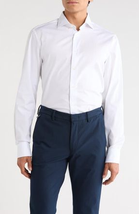 Canali Cotton Dress Shirt in White at Nordstrom Rack, Size 39