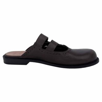 Loewe Loewe Campo Mary Jane Muilen in Bruin Leer