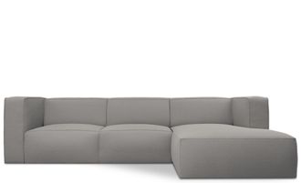 CXL by Christian Lacroix 5-Sitzer Design Ecksofa Muse - mit Boucl&eacute;-Bezug Grau