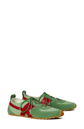 Tory Burch Hank Sneaker in Olive /Tory Red /Olive at Nordstrom, Size 10.5