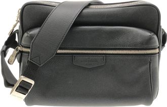 Louis Vuitton Black Leather Shoulder Bag (Pre-Owned)
