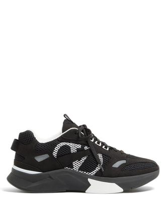 Valentino Garavani Black Lace Up Sneakers