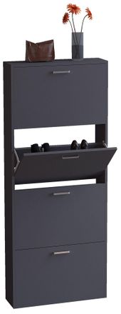 ebuy24 Ebuy24 - Vcm Estante De Madera Kipper Estante De Zapatos Gabinete De Zapatos Tipper 4 Sulos L (antracita)