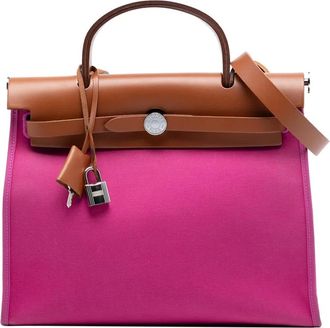 Herm&egrave;s Borsa a tracolla Herbag Zip 31 tela Toile 2018 - Rosa