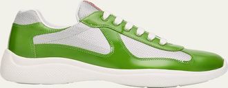 Prada Mens Americas Cup Patent Leather Sneakers