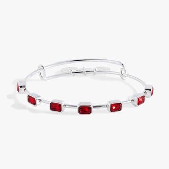 Alex and Ani January Birthstone Emerald Cut Bangle in Silver at Nordstrom