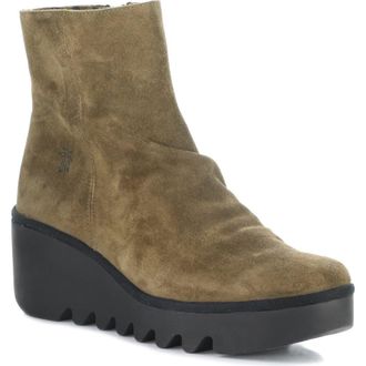 FLY London Baan Platform Wedge Bootie in 013 Elephant at Nordstrom Rack, Size 10-10.5Us / 41Eu