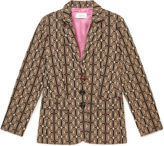 Maliparmi Optical Chain Blazer - Dames - Blazers - Veelkleurig - XL - Polyester - Jassen