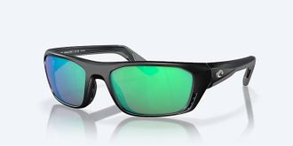 Costa Unisex Whitetip Pro Polarized Sunglasses In Matte Black Green Mirror