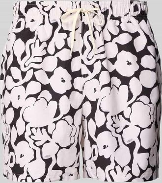 Selected Badehose mit elastischem Bund in Black, Größe XXL