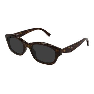 Saint Laurent Sunglasses, unisex, Brown, Size: 53 MM Narrow Rectangular Sunglasses