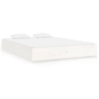 Berkfield Home Bed Frame White Solid Wood 150x200 cm King Size