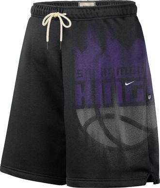 Nike Mens Sacramento Kings Standard Issue Fleece Basketball Shorts in Black | IQ1540-010