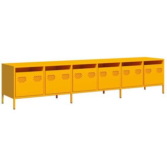 Berkfield Home TV Cabinet Mustard Yellow 202x39x43.5 cm Cold-rolled Steel