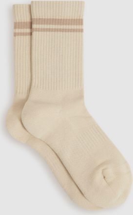 Reiss Cream Cotton-blend Striped Crew Socks, Q16