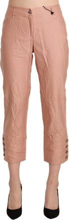 Ermanno Scervino Cotton High Waist Cropped Trouser Womens Pants