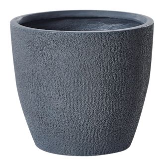 Beliani Beliani - Maceta De Mezcla De Arcilla Gris Claro 36 Cm Fibra Arcilla Resistente Kannia