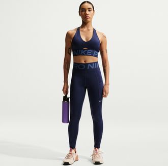 Nike Womens Nike Pro Sculpt High-Waisted 7/8 Leggings with Pockets in Blue | FV7388-410