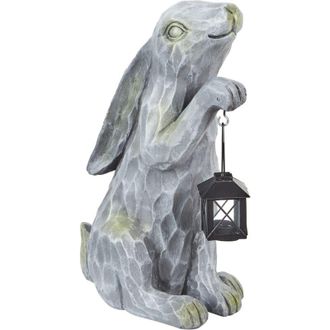 Beliani Beliani - Figura Decorativa Mgo Conejo De Pascua Decoraci&oacute;n De Jard&iacute;n Interior Exterior Gris Argilly