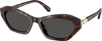 Swarovski Cat-eye Zonnebril - Dames - Zonnebrillen - Bruin - 54 MM - Accessoires