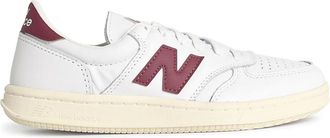 New Balance T500 White Leather Sneakers