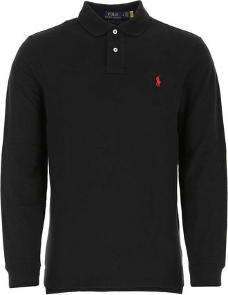 Polo Ralph Lauren Logo Embroidered Long-sleeved Polo Shirt