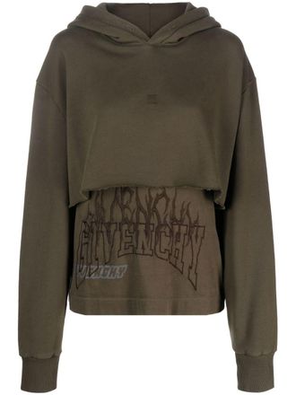 Givenchy 4G layered hoodie - Green