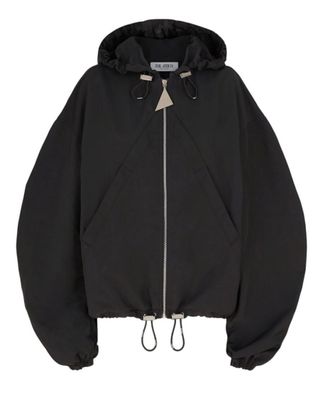 The Attico Black Solid Hood Jacket